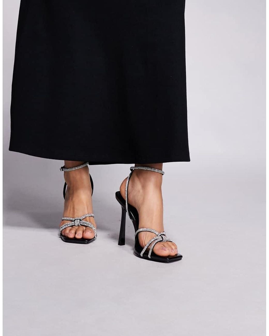 SIMMI Black Simmi London Janeet Embellished Heeled Sandals