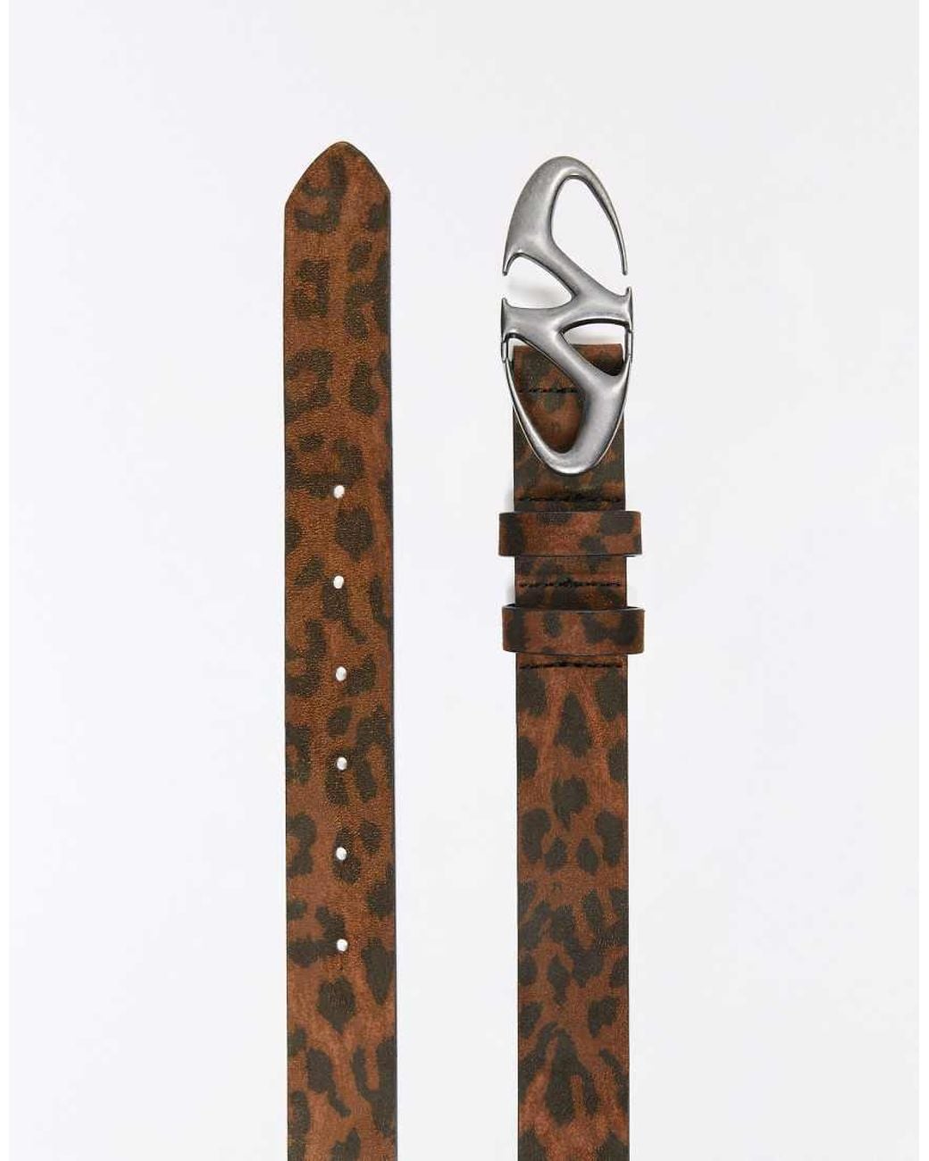 Bershka Blue Animal Print Buckle Belt for men