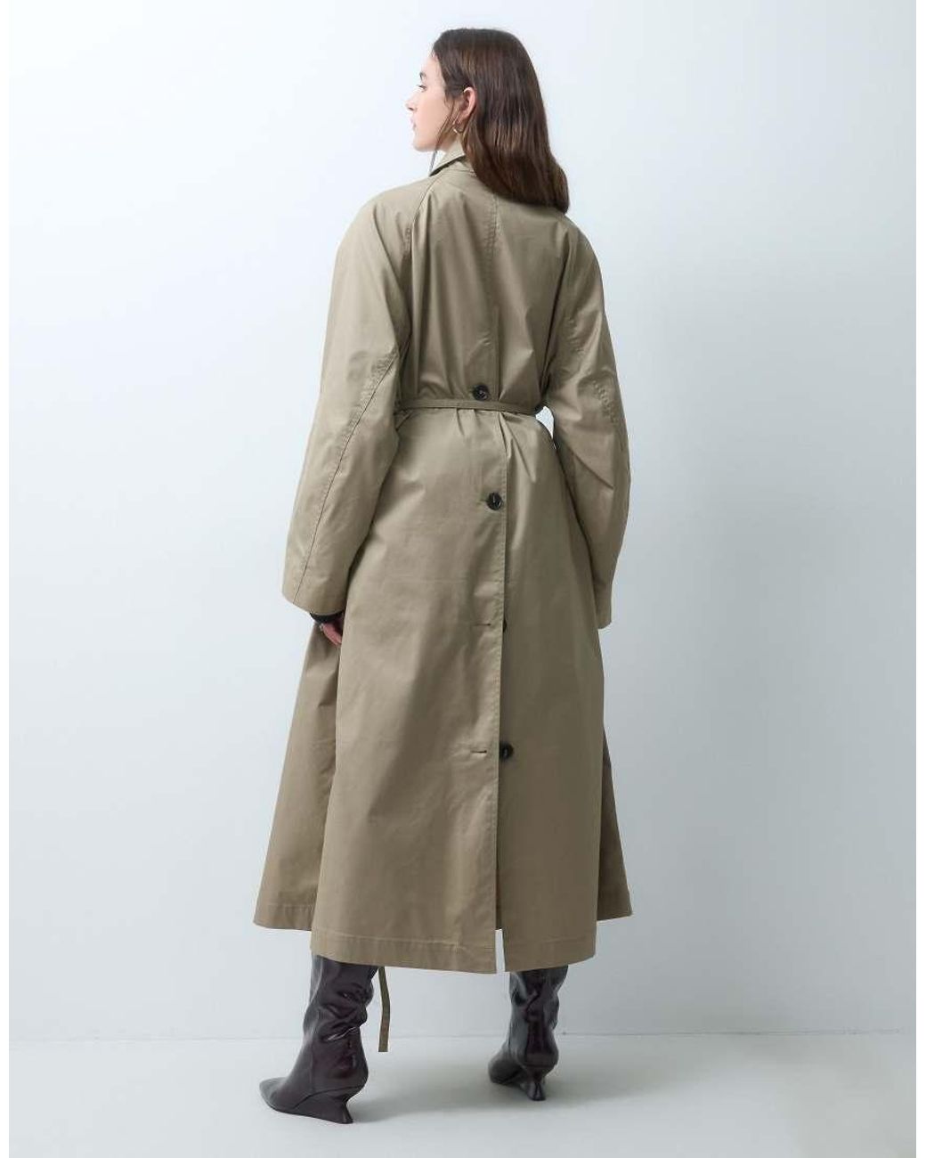 & Other Stories Multicolor Volume Trench Coat With Back Detail