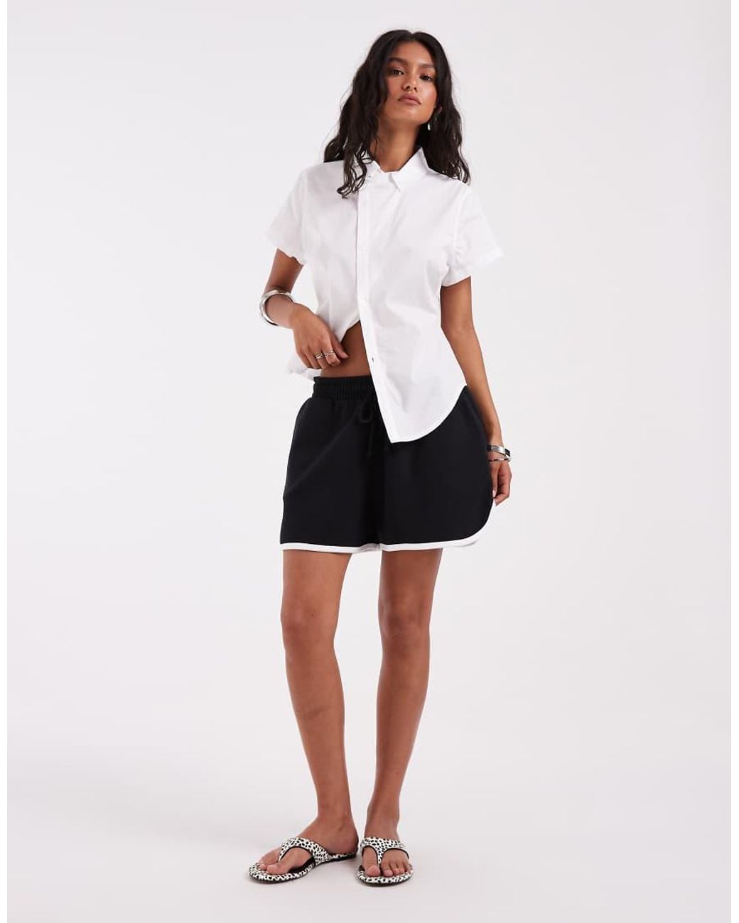 ASOS White Runner Shorts