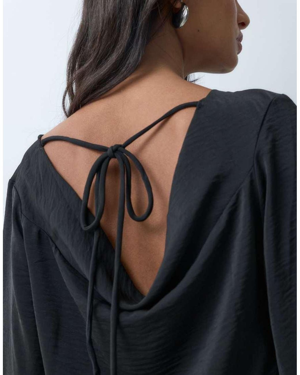 Jdy Blue Open Back Mini Dress