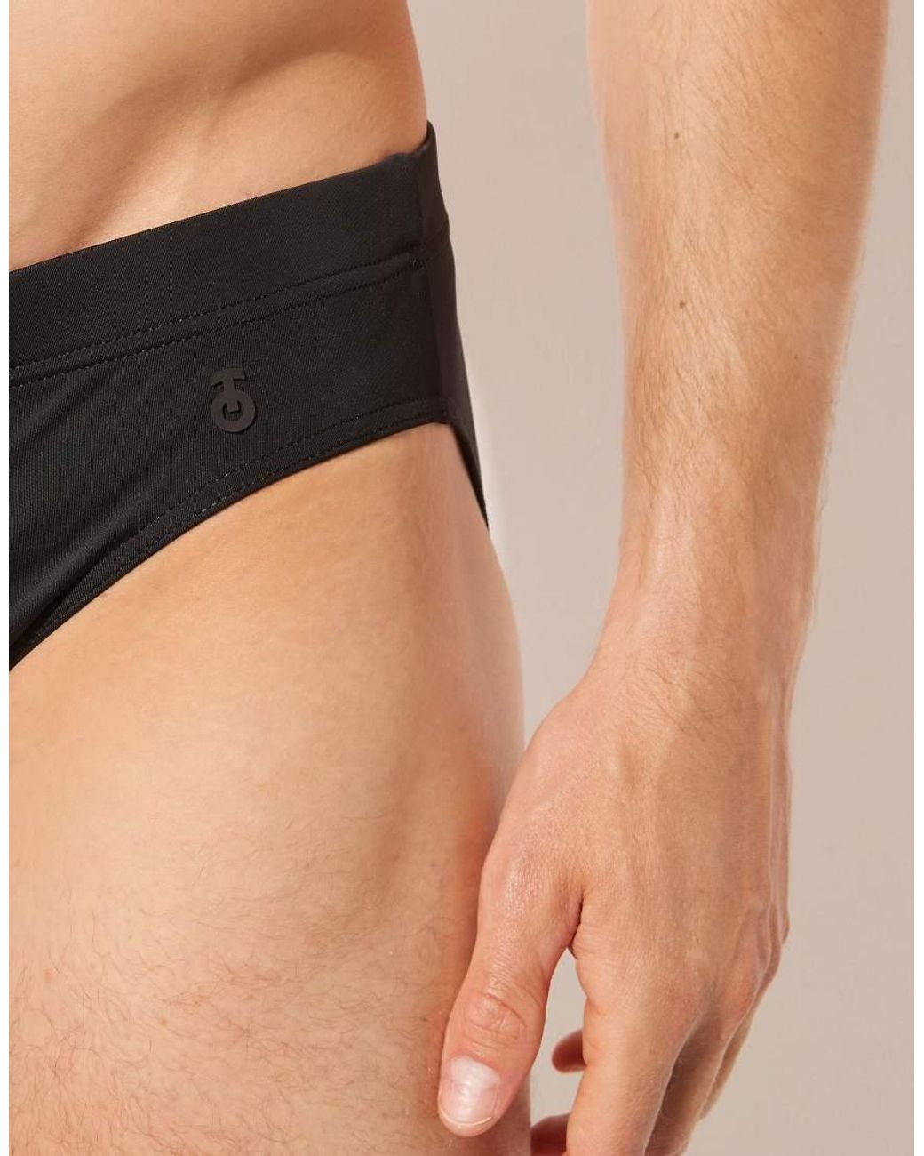 Calzedonia Black Swim Briefs Rio for men