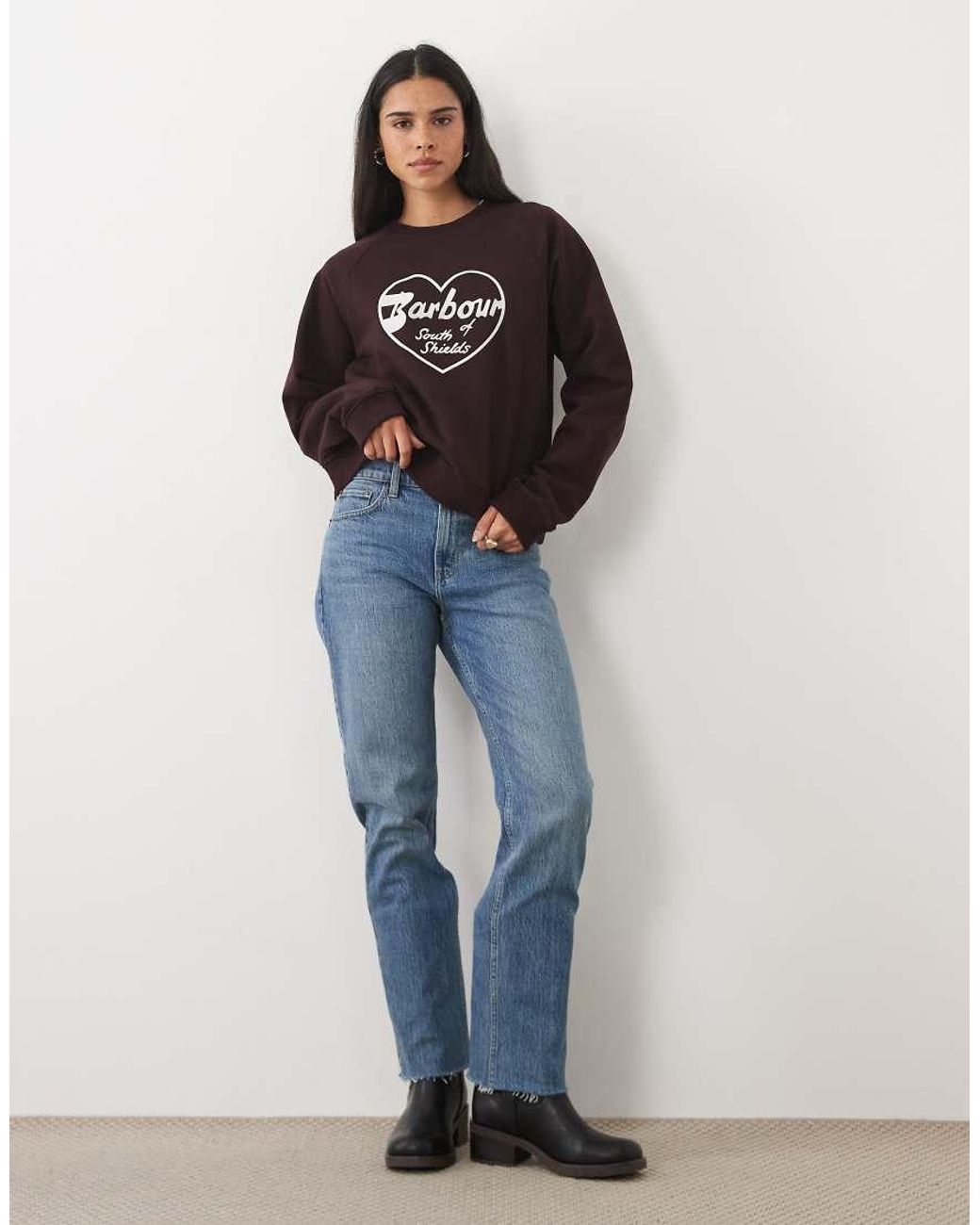 Barbour Blue Ambleside Heart Logo Sweatshirt