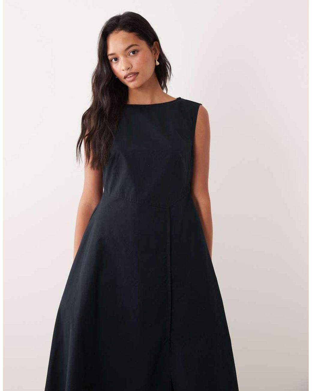 Barbour Black Liza Cut-out Back Detail Maxi Dress