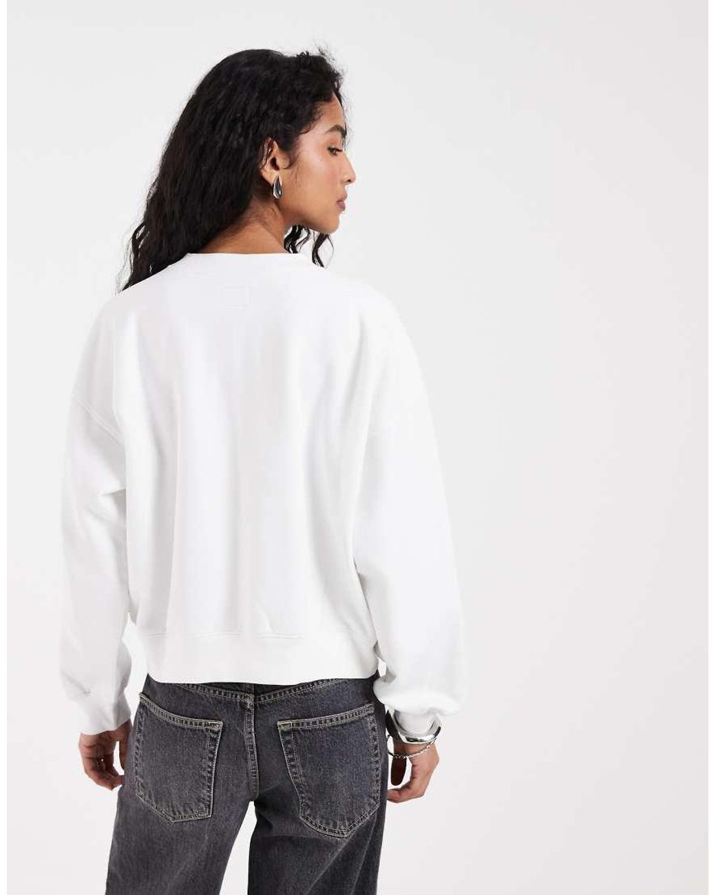 Levi's White Vintage Boxy Graphic Print Sweatshirt