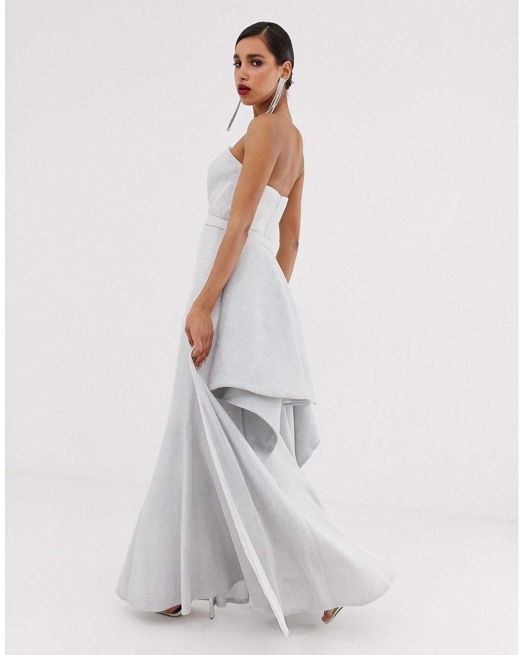 strapless fishtail gown