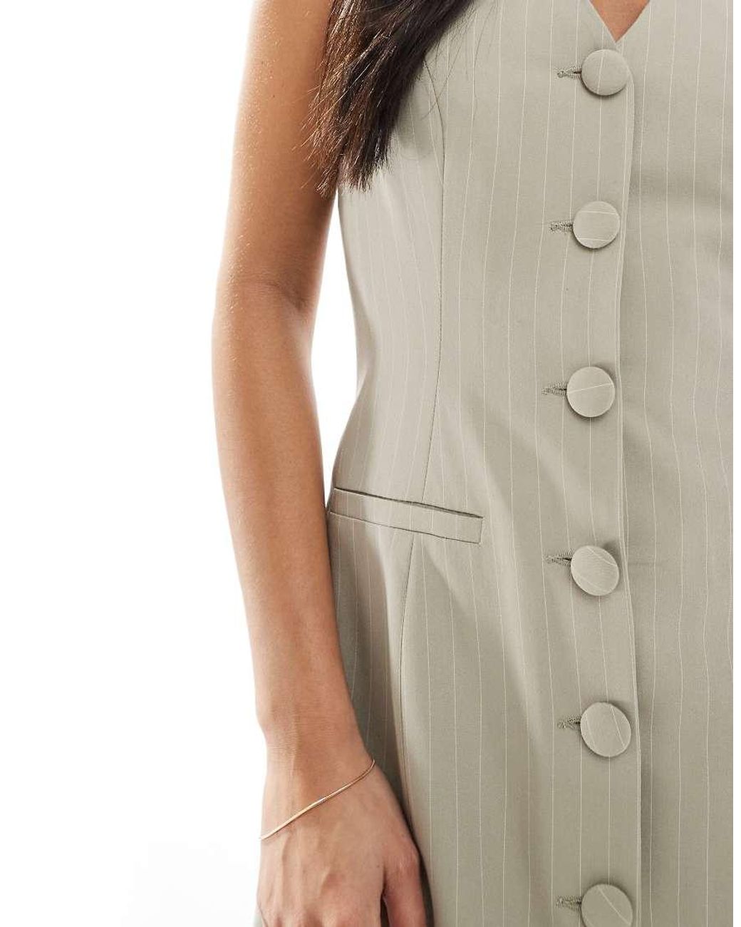 Miss Selfridge White Tailored Halter Mini Dress