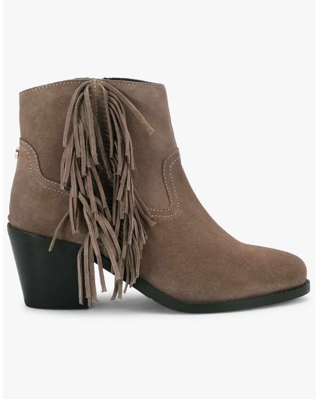 Carvela Kurt Geiger Brown Secilly Western Low Ankle Boots