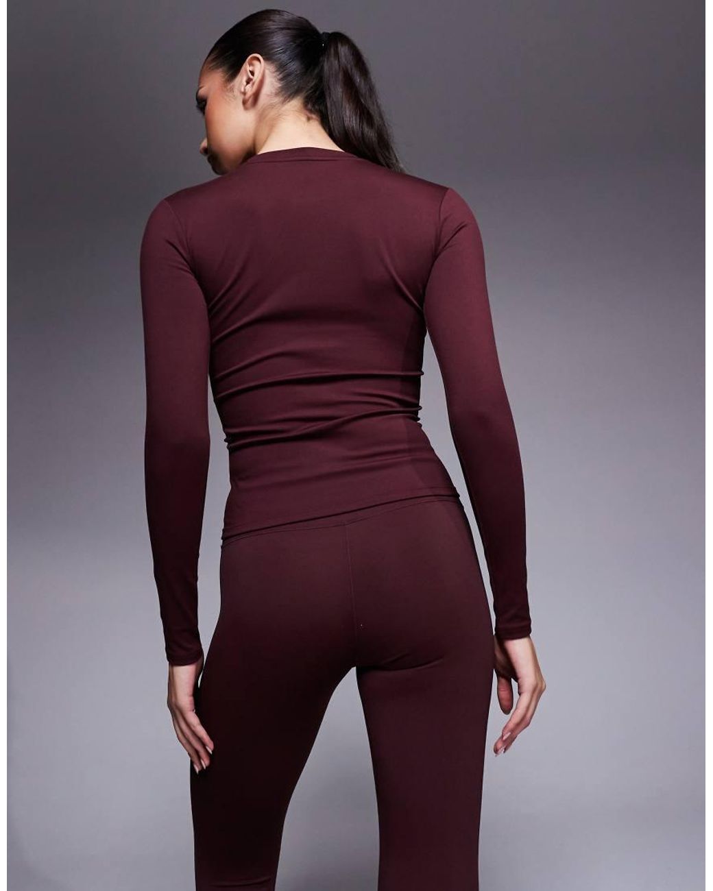 Nike Purple Nike One Training Dri-fit Fitted Long Sleeve Top