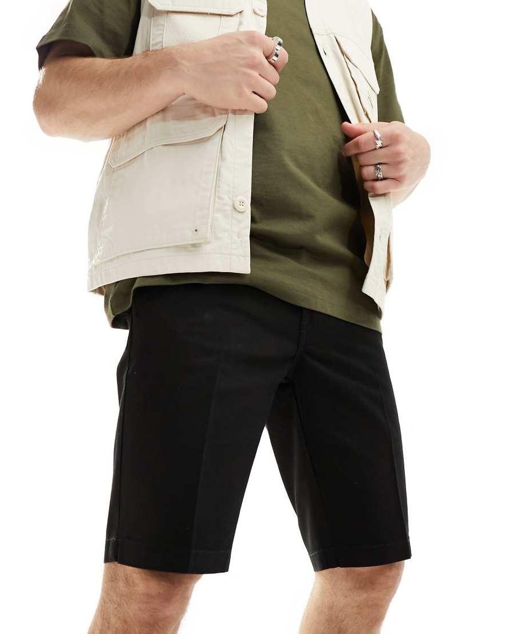 Dickies Black Slim Fit Shorts for men