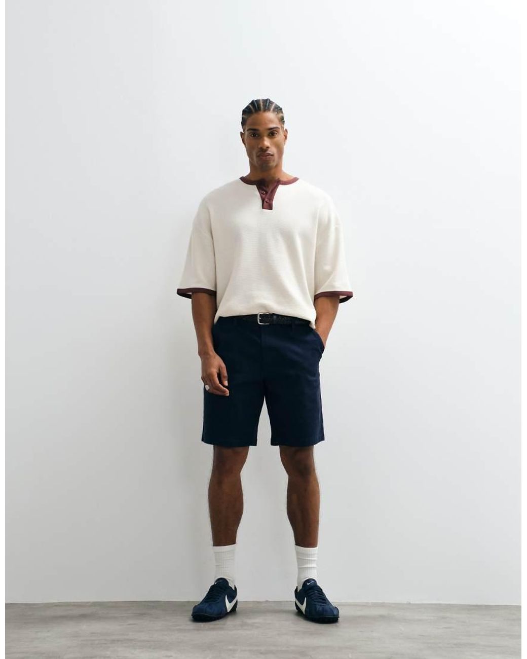 ASOS White Slim Fit Chino Shorts for men