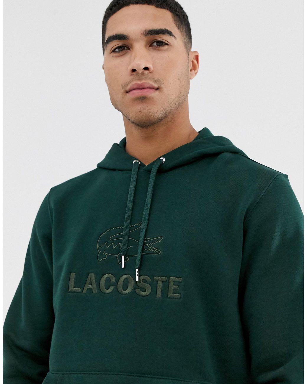 Lacoste large logo hoodie cheap