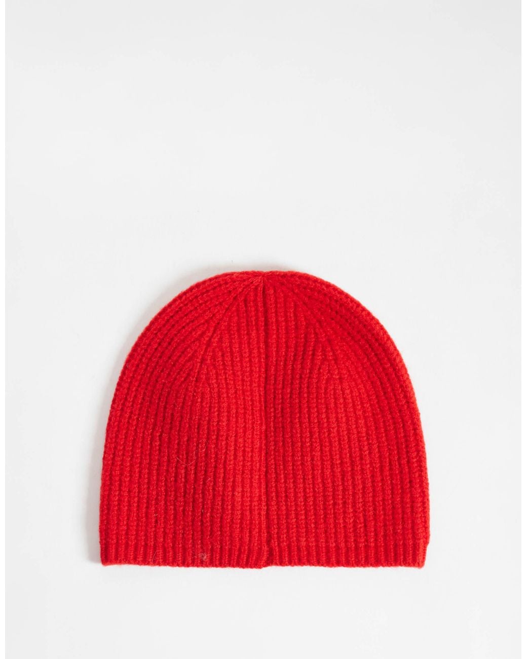 ASOS Red Rippstrick-beanie