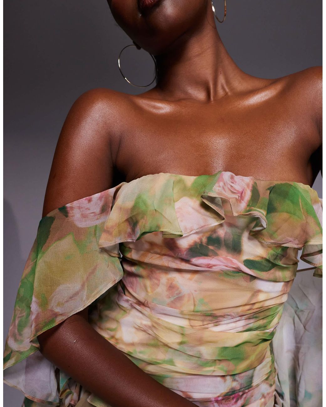 oh polly brown ruffle dress Leire Modal Plunge Backless Maxi Dress in Chocolate Brown