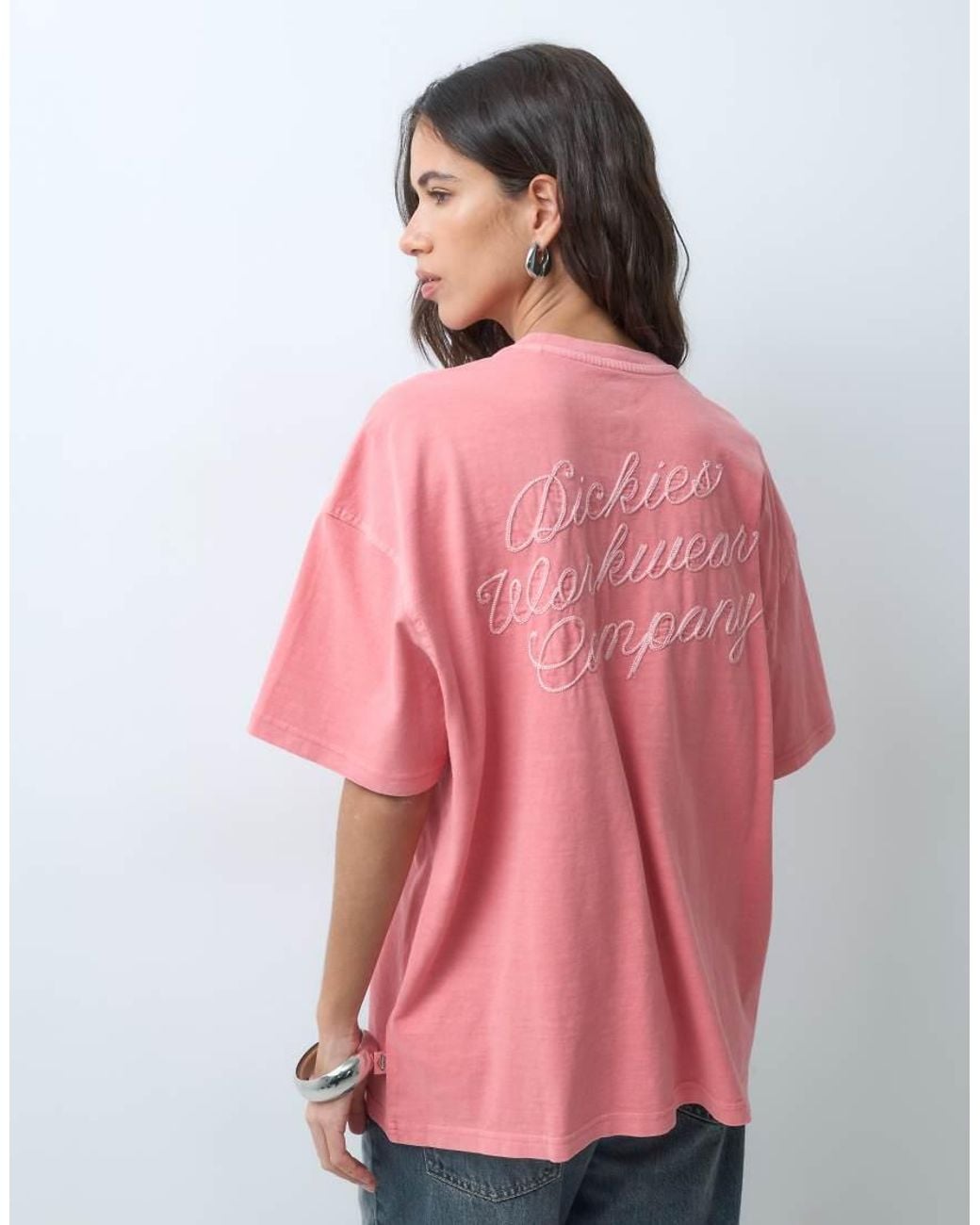 Dickies Pink Labelle Short Sleeve Graphic T-Shirt