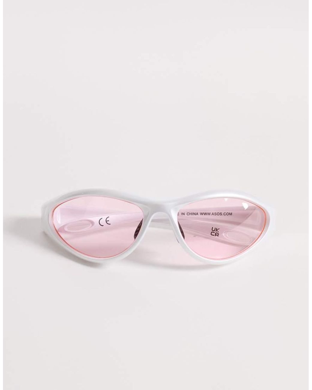ASOS Pink Wrap Sunglasses for men