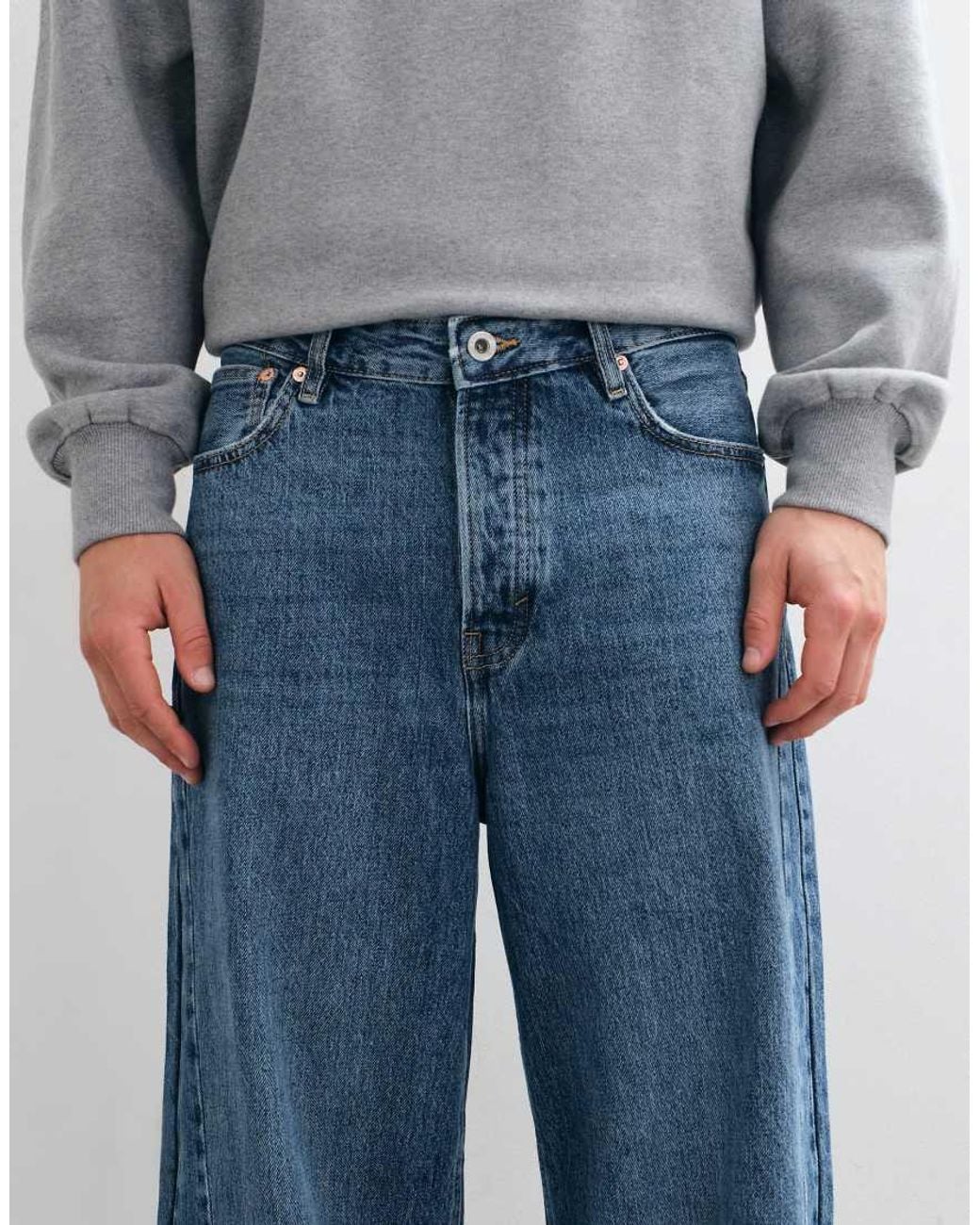 Only & Sons Blue Remi Wide Leg Jeans for men