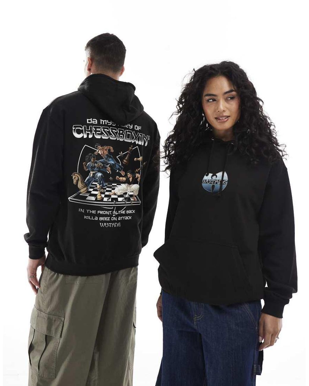 PRNT Black X Wu-Tang Clan Chessboxin Relaxed Relaxed Fit Hoody