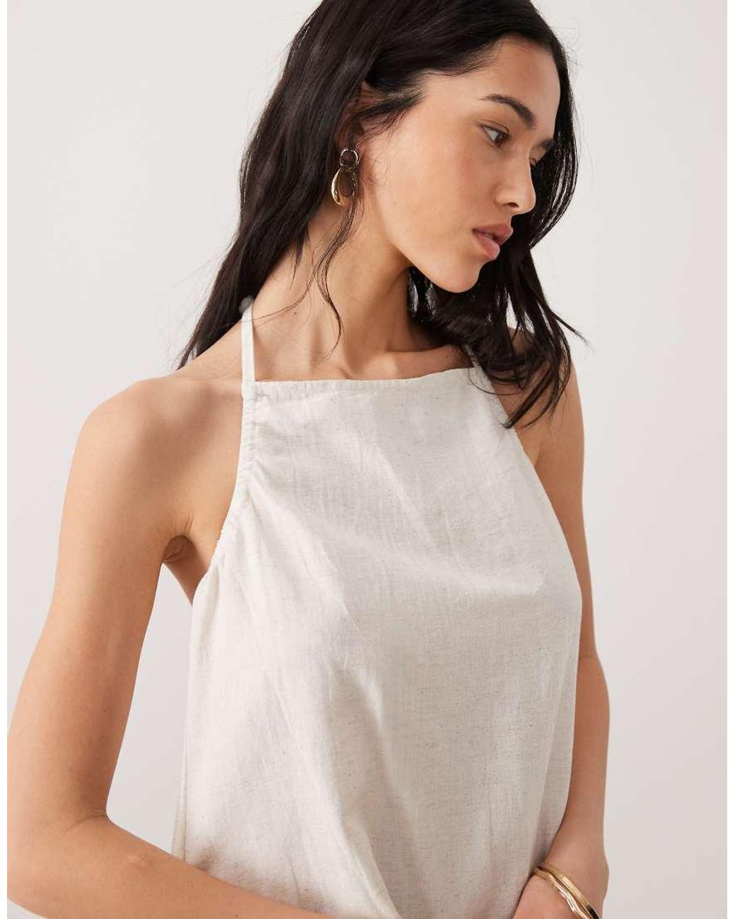 esmé studios Natural Halterneck Beach Top