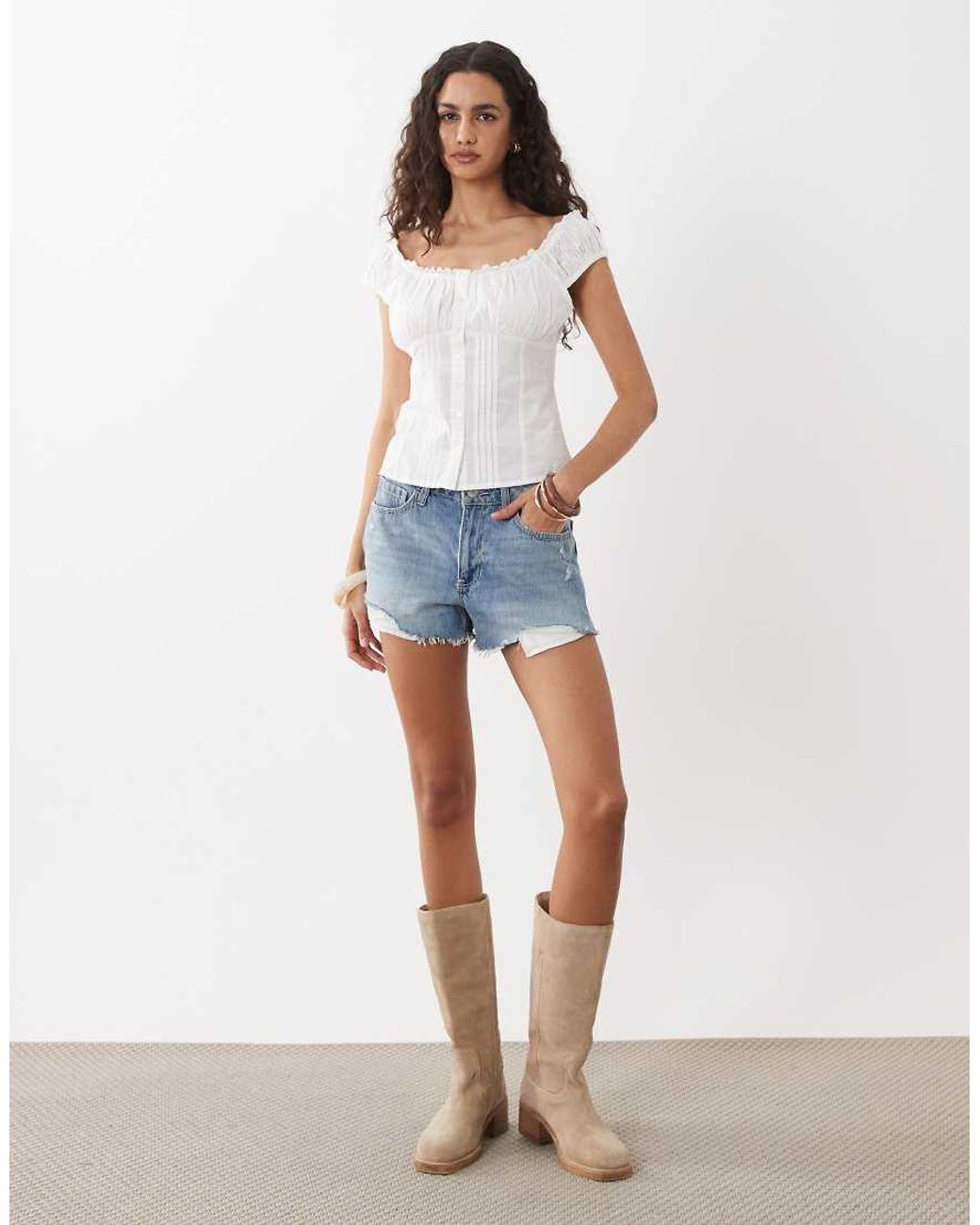 Cotton On Jamie Top Met Blote Schouders in het White