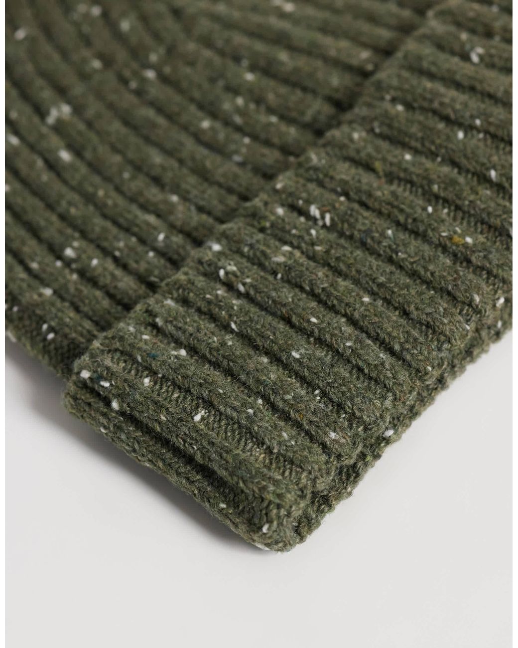 ASOS Melierte rippstrick-mini-beanie in Green für Herren