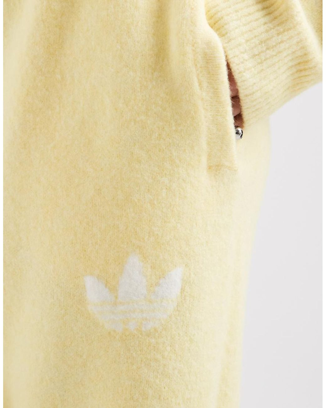Adidas Originals Yellow Knitted Wide Leg Track Pants