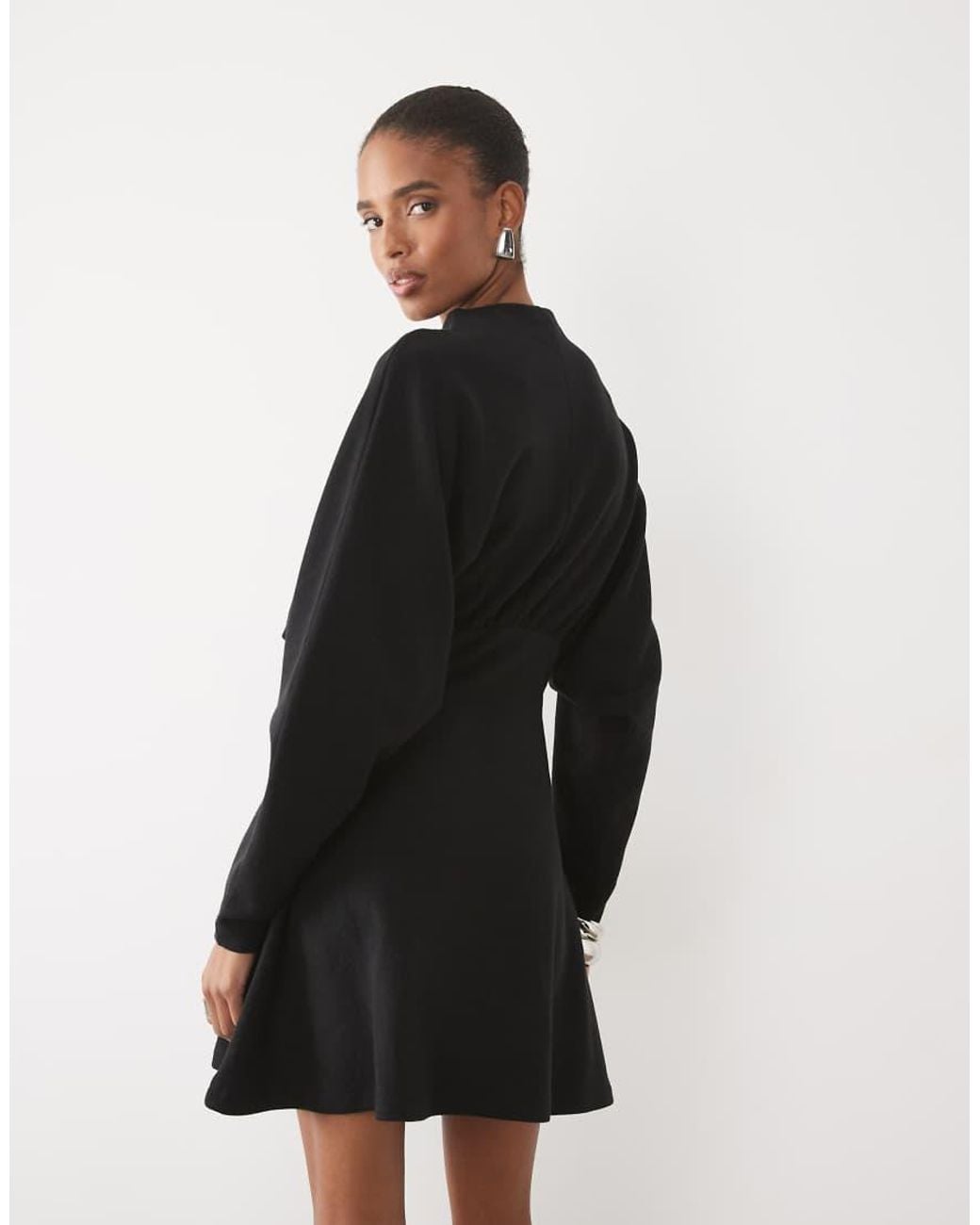 ASOS Black Asos Design Tall Supersoft Cinched Waist Mini Dress