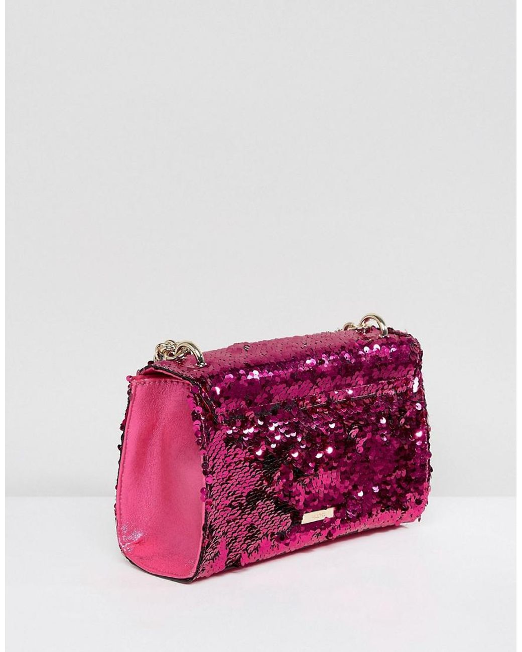 Aldo Mini Crossbody Bag with Embellished Bow in Pink-Green