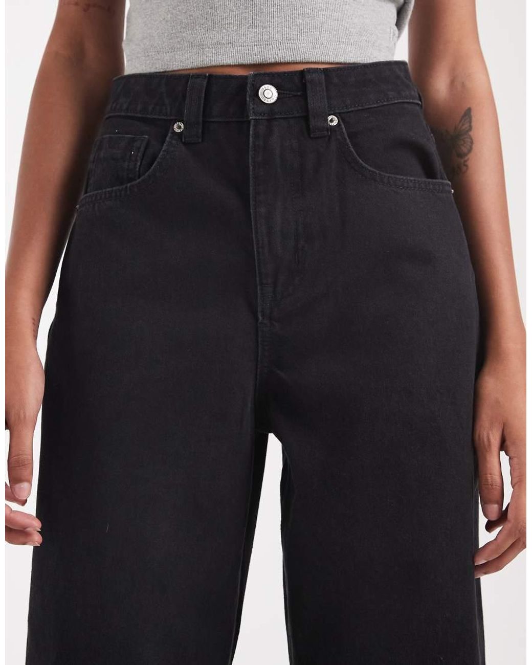ASOS Black Asos Design Tall Slim Barrel Jean