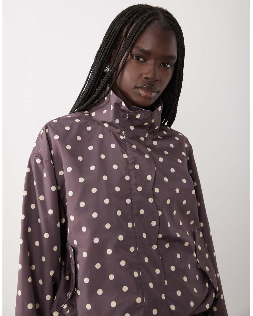 Miss Selfridge Purple Scallop Detail Windbreaker