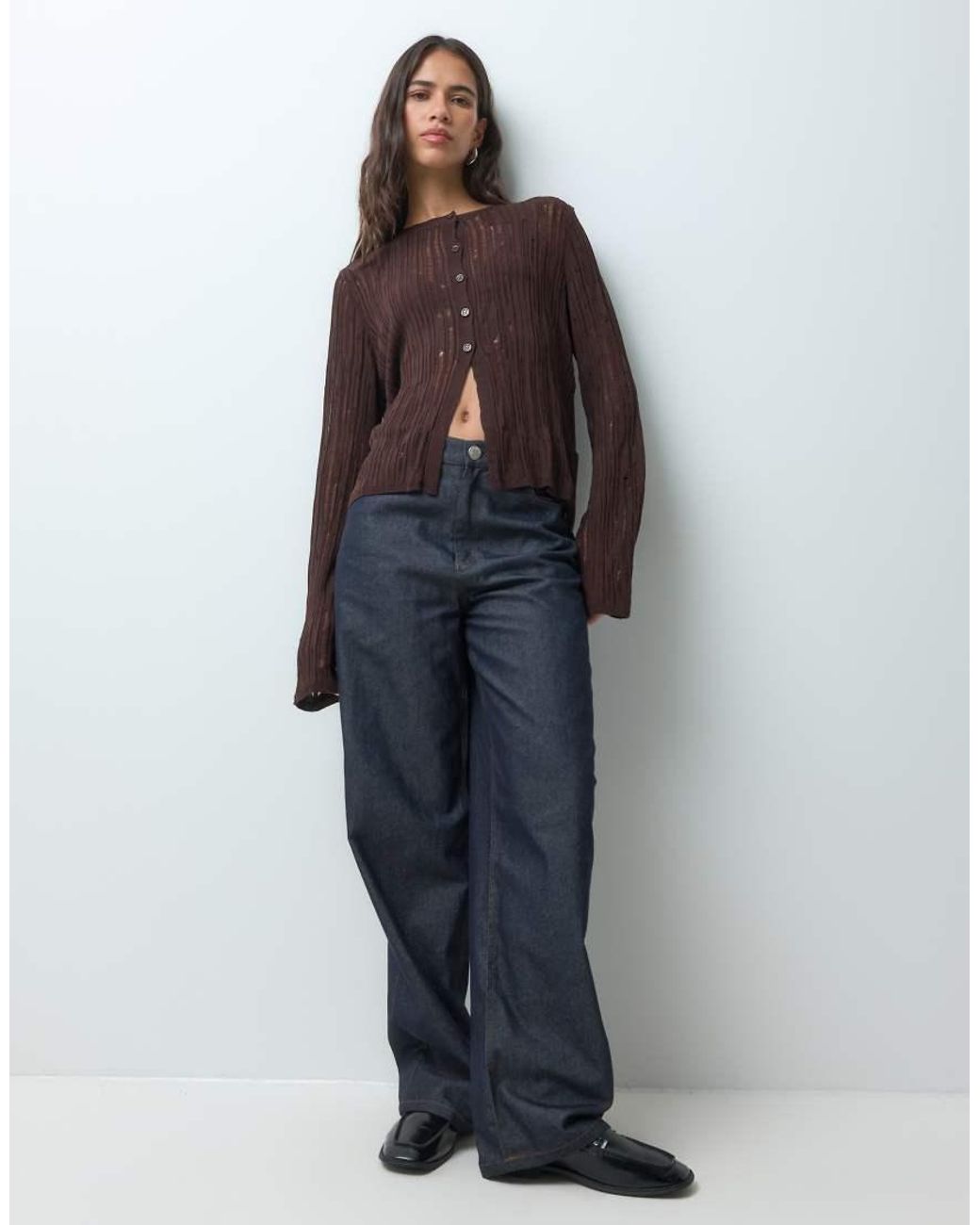 ASOS Brown Long Sleeve Knitted Jumper