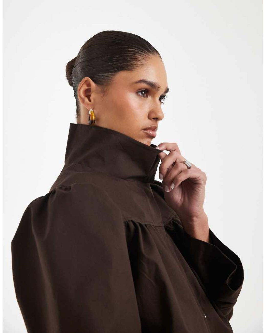 ASOS Black Funnel Neck Jacket