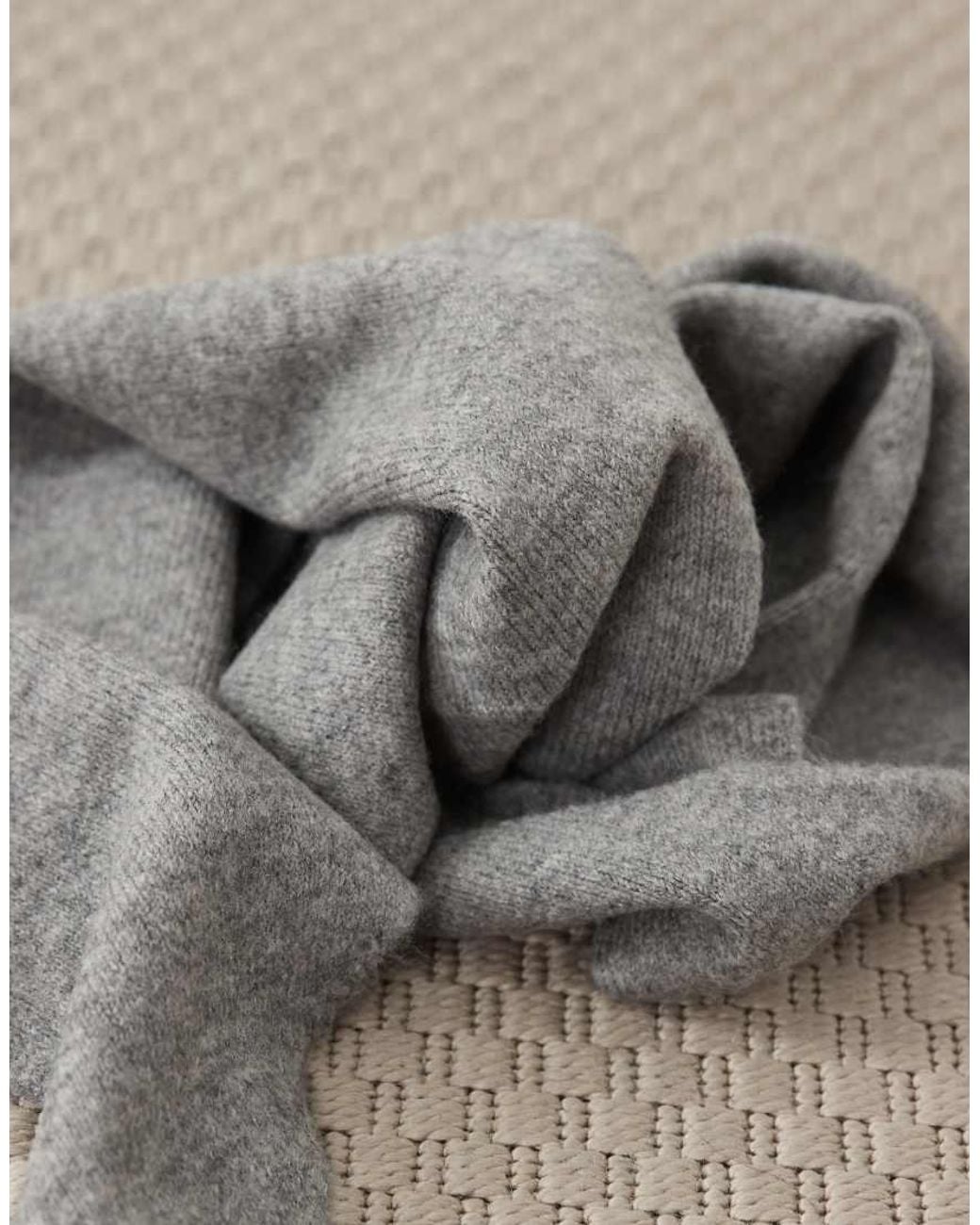Mango Gray Knitted Neck Scarf
