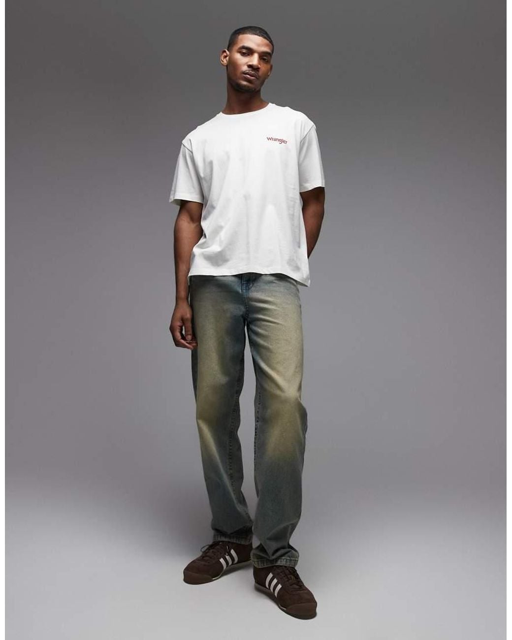 Wrangler Gray Vintage Graphic Tee for men