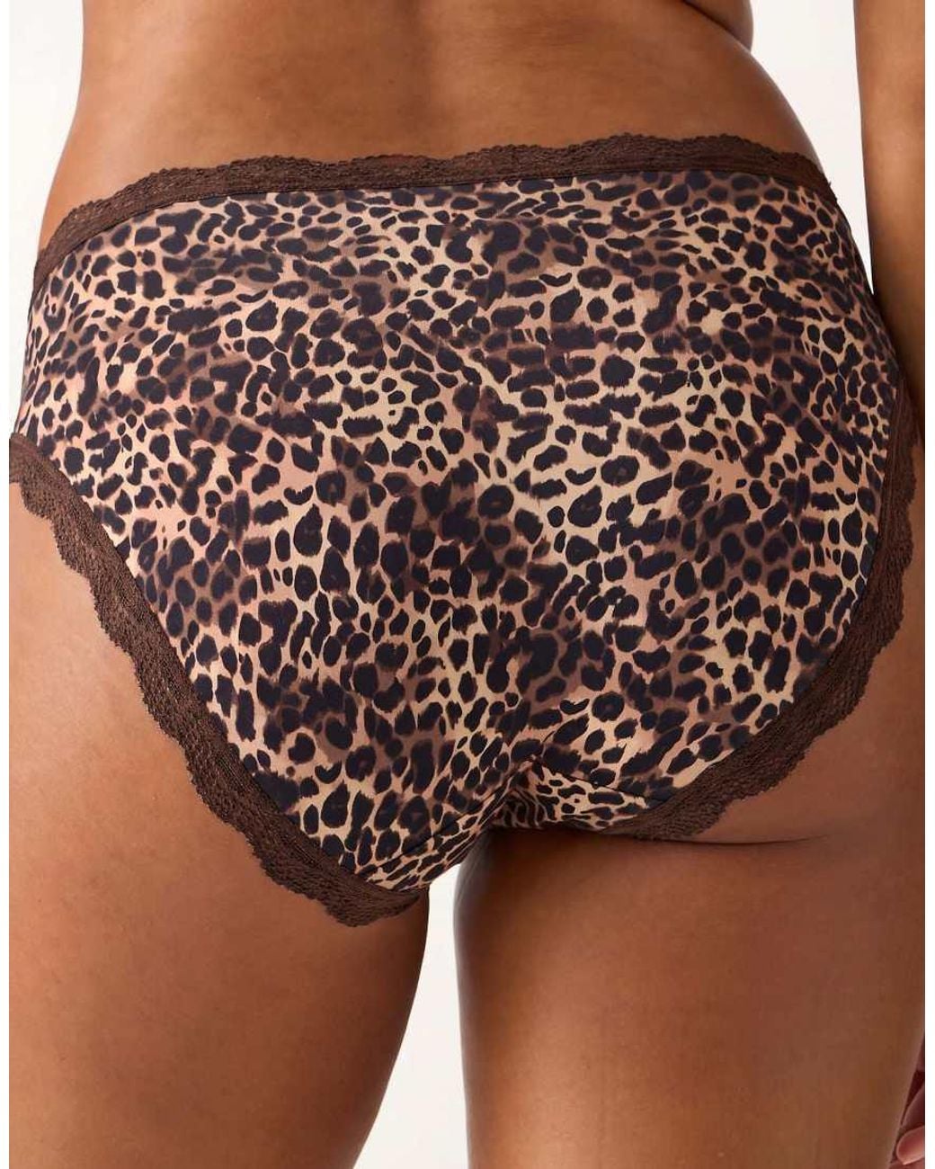 Stripe & Stare Black Mid Rise High Leg Knicker Four Pack
