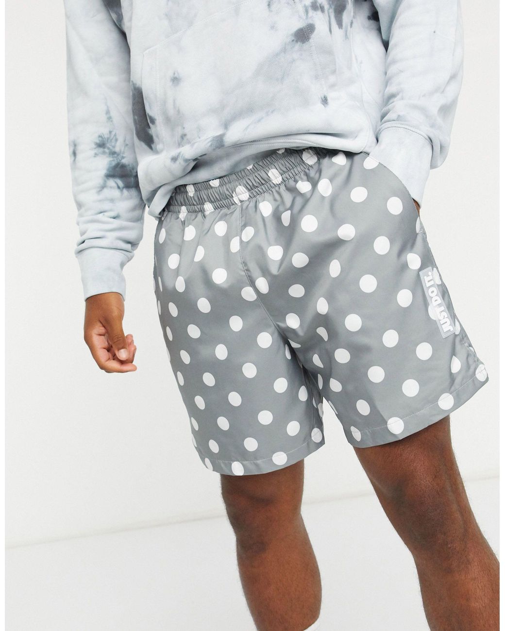 Nike Just Do It Polka dot Print Shorts in Grey for Men Lyst UK