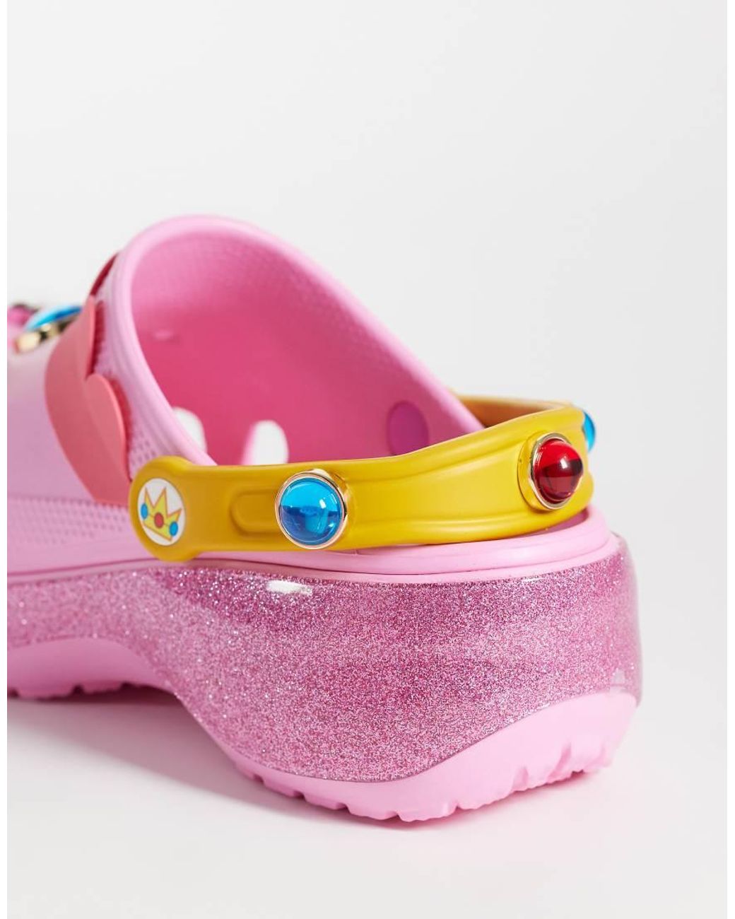 CROCSTM Pink Princess Peach Classic Platform Clogs