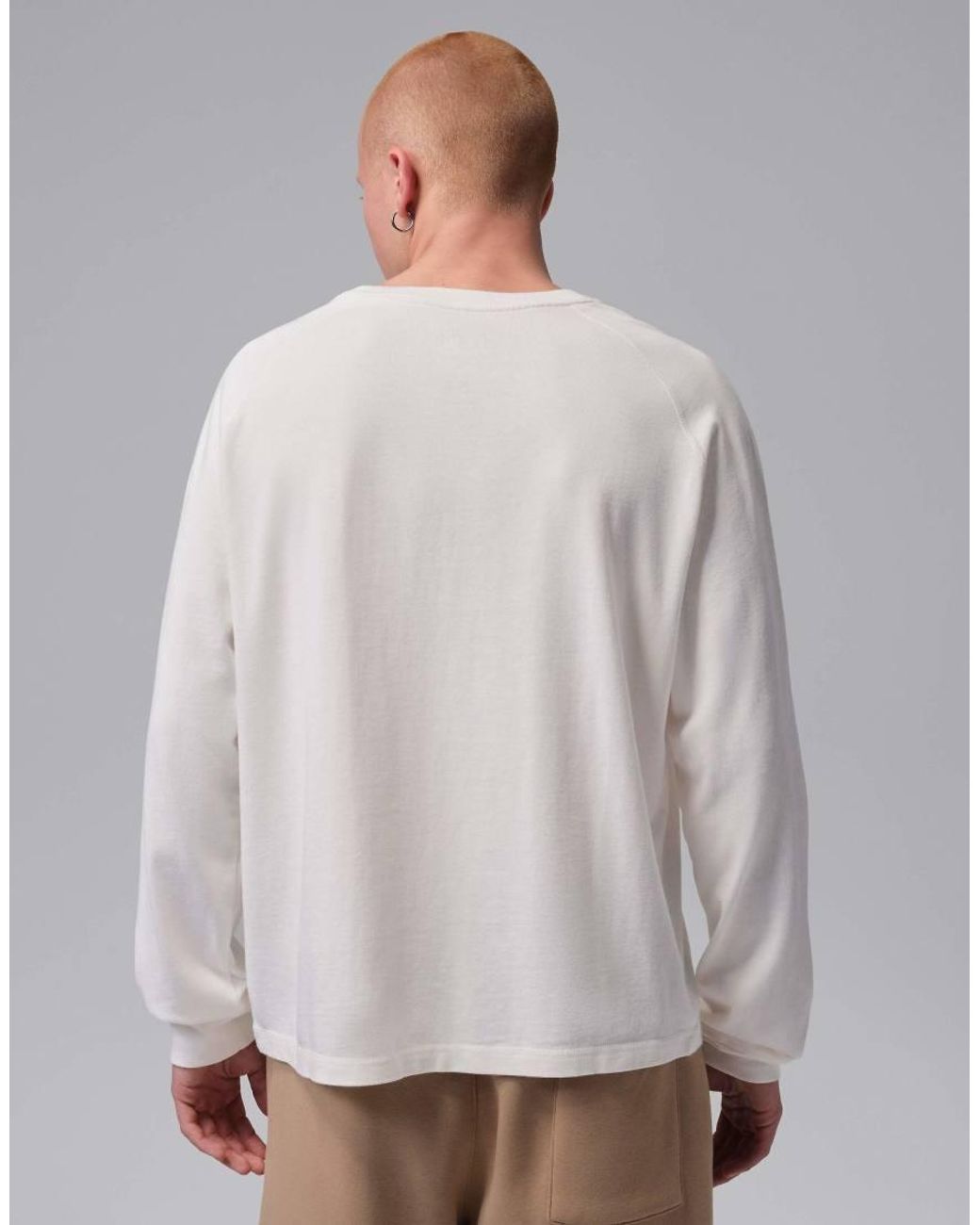 Nike Gray Jordan Flight Heavyweight Long-sleeve Top for men