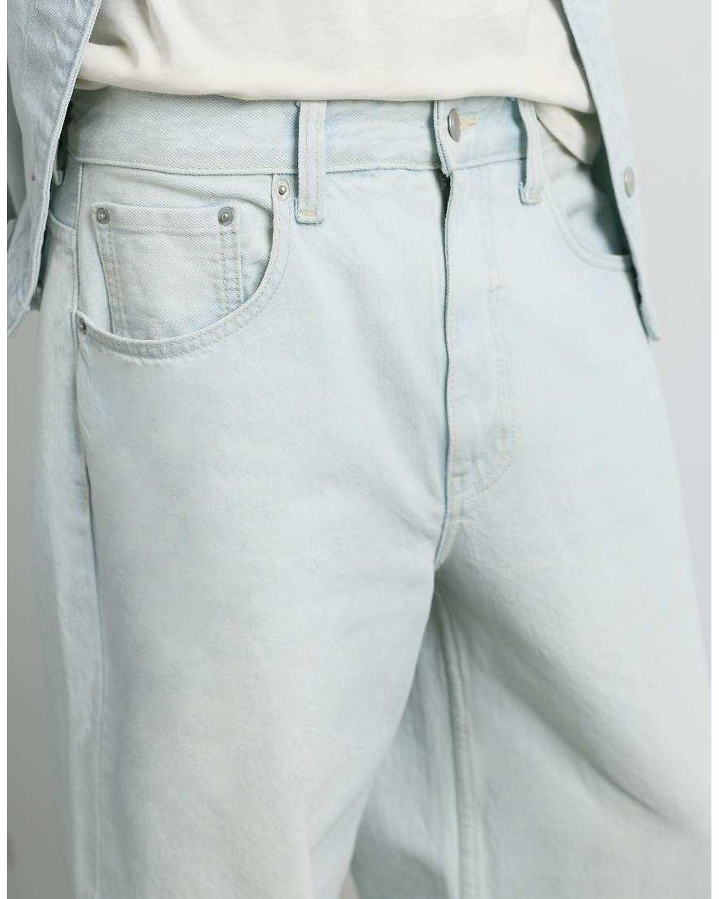 Pull&Bear Gray Wide-Leg Jeans for men