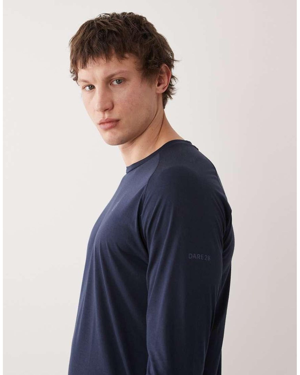 Dare 2b Blue Breathable Quick-Dry Agile Long Sleeved T-Shirt for men