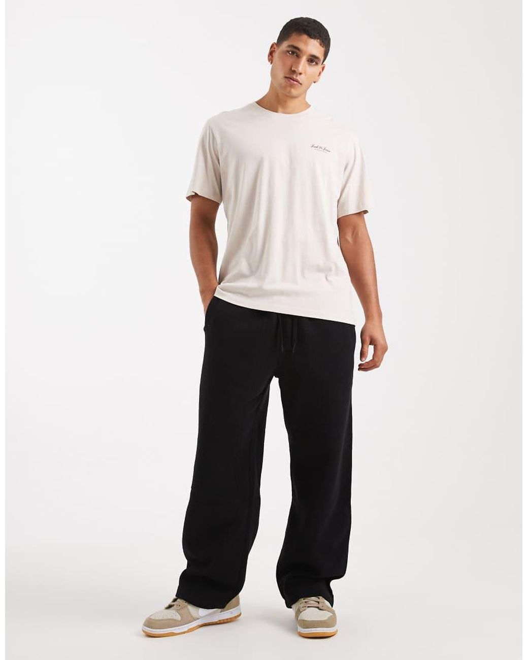 Jack & Jones White T-shirt With Script Logo for men