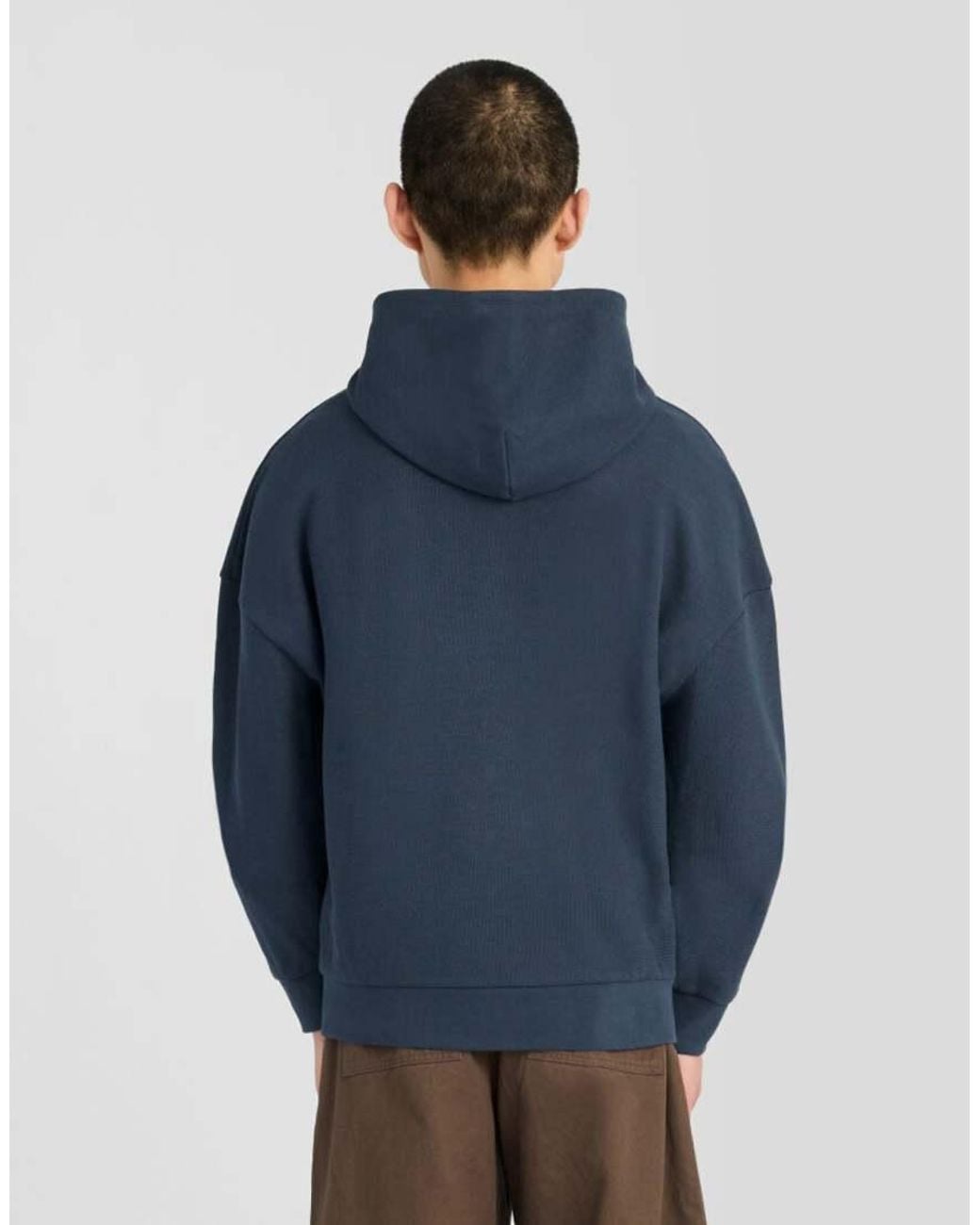 Lyle & Scott Blue Mid Layers Geo Rib Hoodie for men