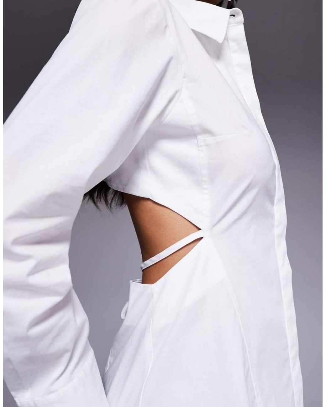 ASOS White Asos X The Sourced Collection Shirt With Back Tie