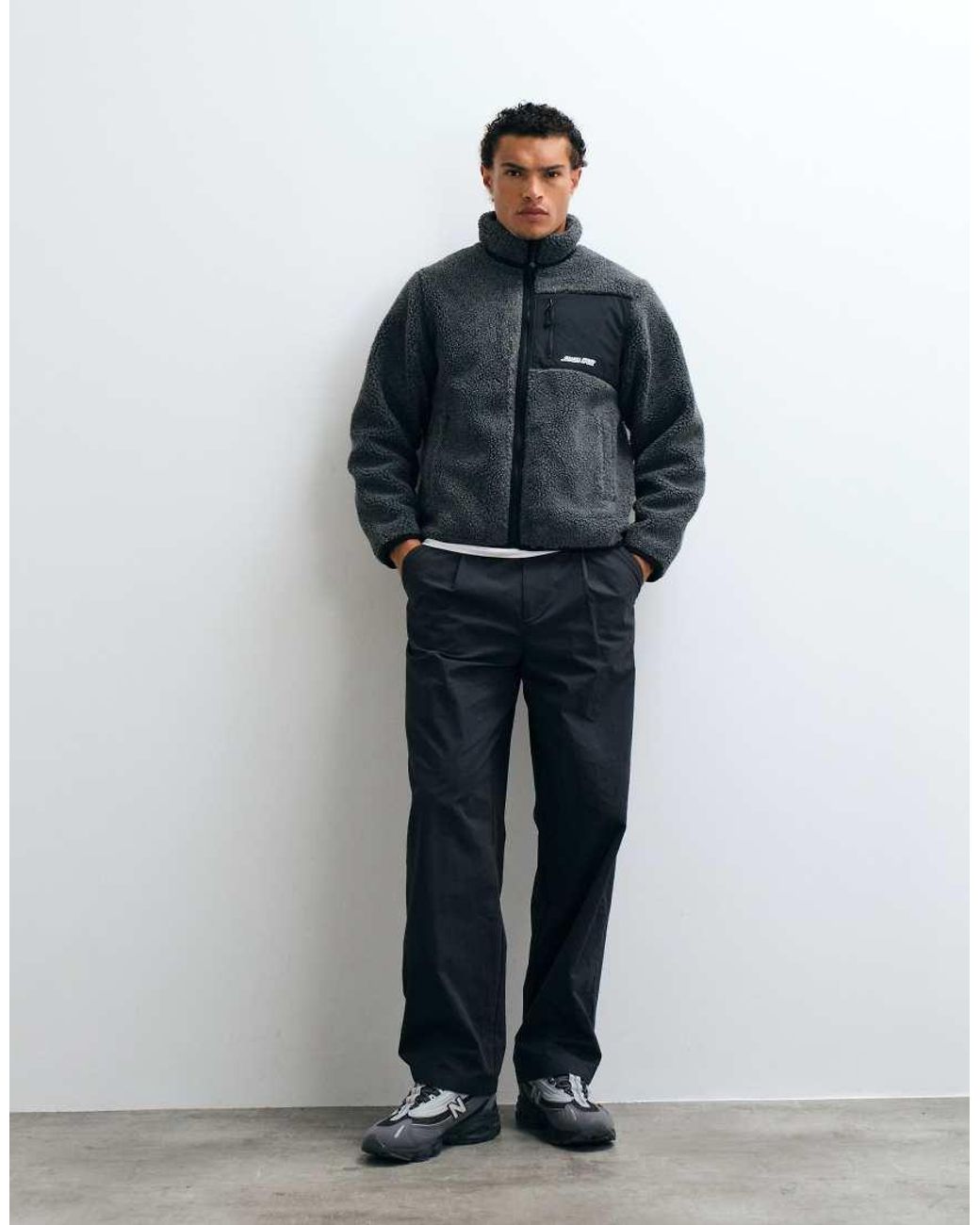 Santa Cruz Blue Freestyle Zip Up Fleece Jacket for men