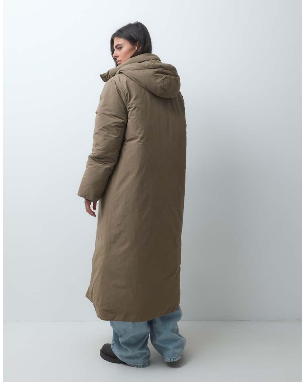 ASOS Multicolor Hooded Longline Padded Jacket