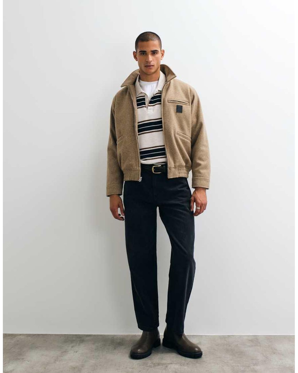 Obey Brown Ledger Blouson Jacket for men