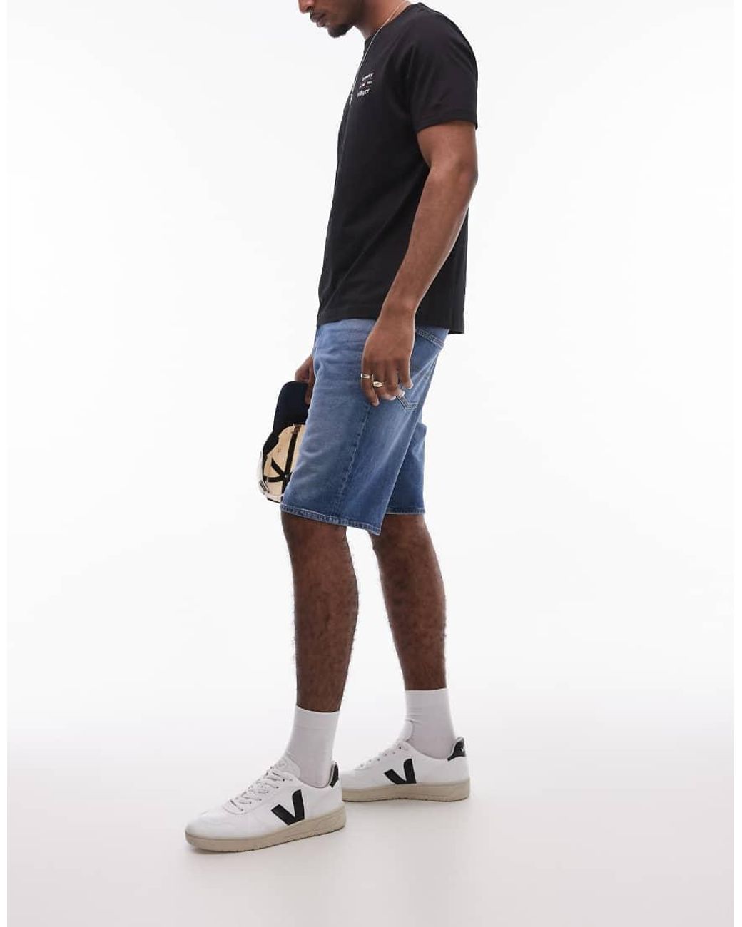 Tommy Hilfiger Blue Isaac Relaxed Denim Shorts for men