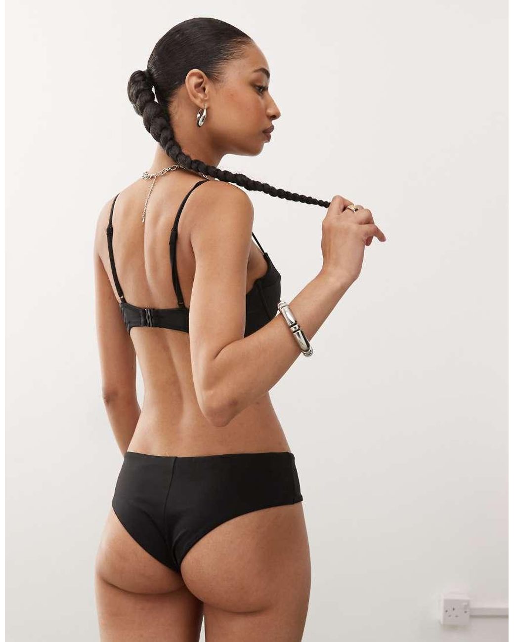 Monki Black Underwire Bikini Top