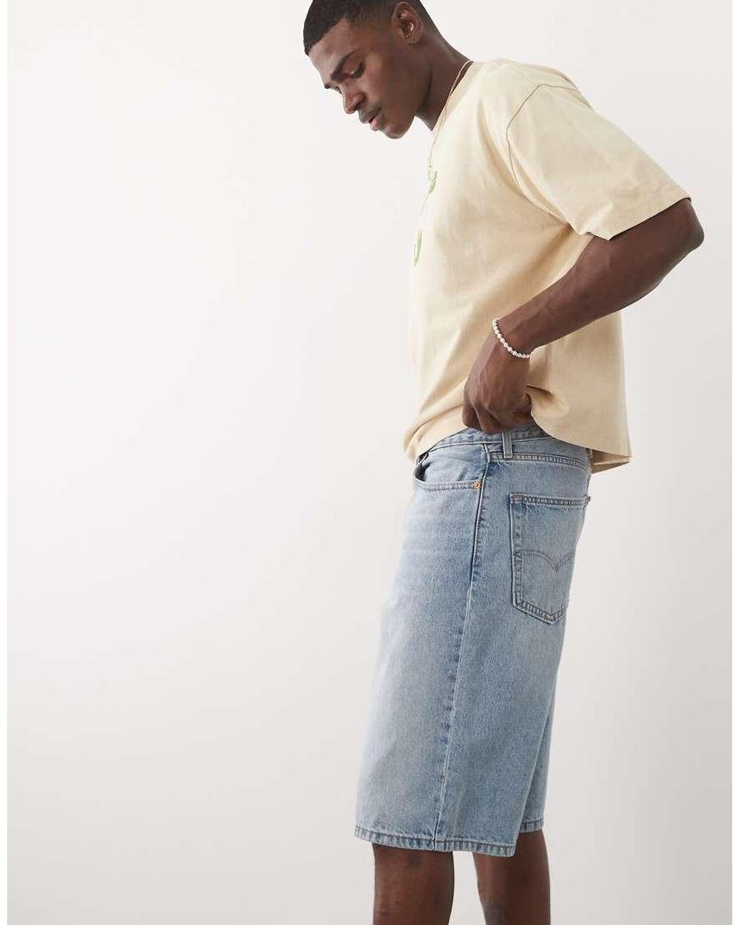 Levi's Blue 405 Standard Denim Shorts for men