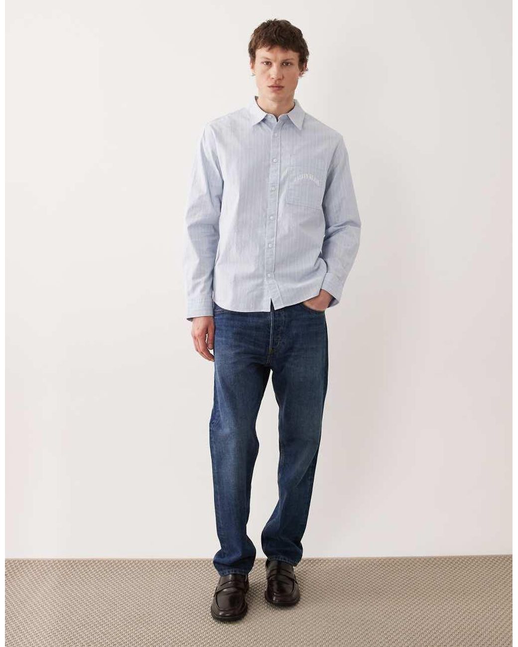 Calvin Klein Blue Oxford Shirt for men
